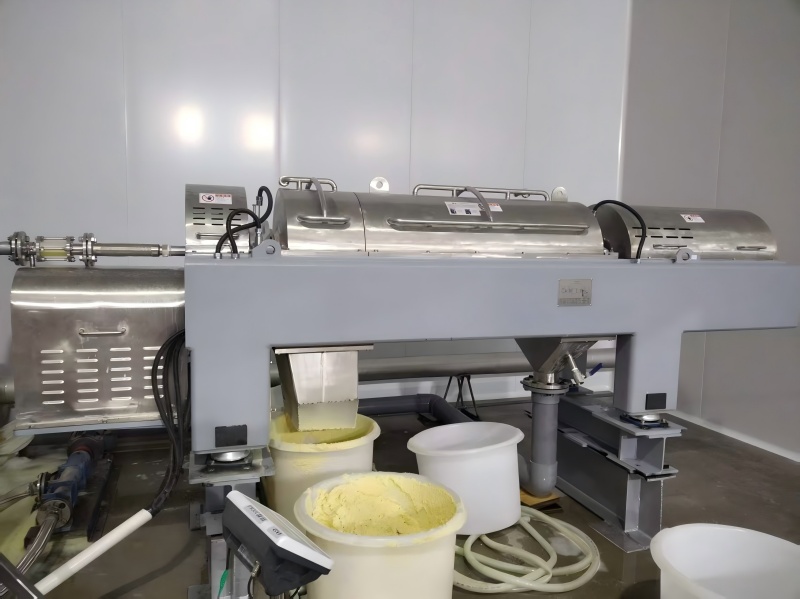 LW350×1435C decanter centrifuge installation at sweet bean paste production facility