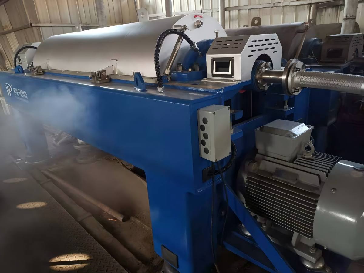 Two LW430x1850C decanter centrifuges installed at the distillery for stillage dewatering